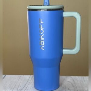 ABIKOFF Leak Resistant Tumbler with Handle and Flip Straw